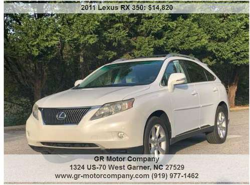 2011 Lexus RX 350-Leather, Camera, Sunroof, Heated/cooled seats,... for sale in Garner, NC