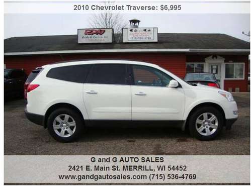 2010 Chevrolet Traverse LT AWD 4dr SUV w/2LT 152514 Miles - cars &... for sale in Merrill, WI