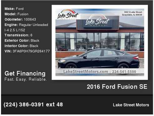 2016 Ford Fusion SE - - by dealer - vehicle automotive for sale in Grayslake, IL