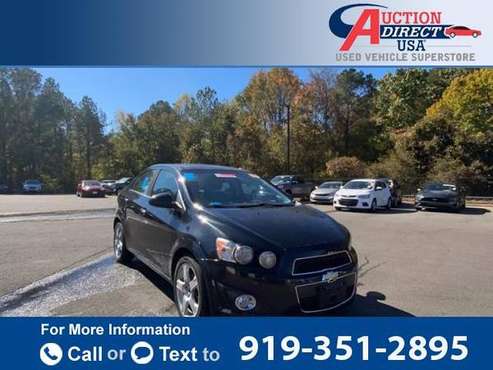 2015 Chevy Chevrolet Sonic LTZ sedan Black Granite Metallic - cars & for sale in Raleigh, NC