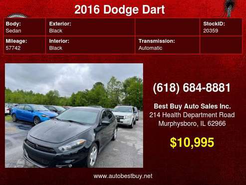 2016 Dodge Dart SXT 4dr Sedan Call for Steve or Dean for sale in Murphysboro, IL