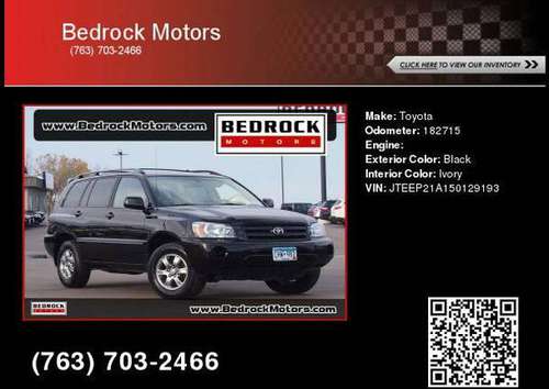 2005 Toyota Highlander - cars & trucks - by dealer - vehicle... for sale in Rogers, MN