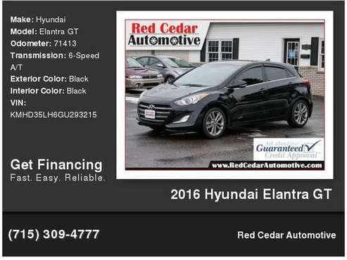 2016 Hyundai Elantra GT - - by dealer - vehicle for sale in Menomonie, WI