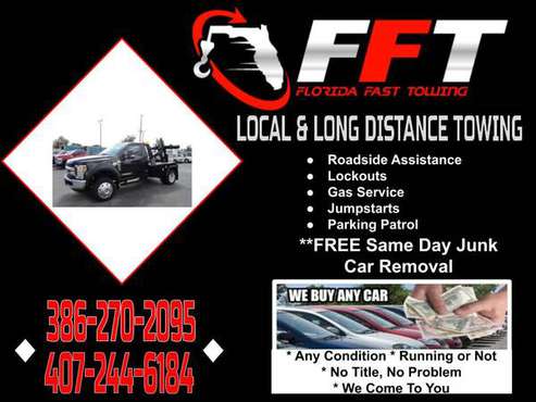 TOWING - SAME DAY TOW TRUCK SERVICES - cars & trucks - by owner -... for sale in Daytona Beach, FL