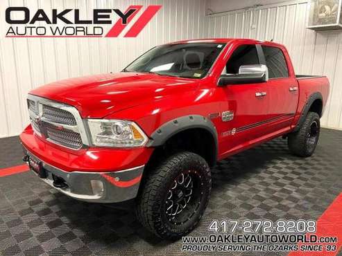 2014 RAM 1500 Laramie Longhorn Edition Crew Cab 4x4 pickup Red for sale in Branson West, MO