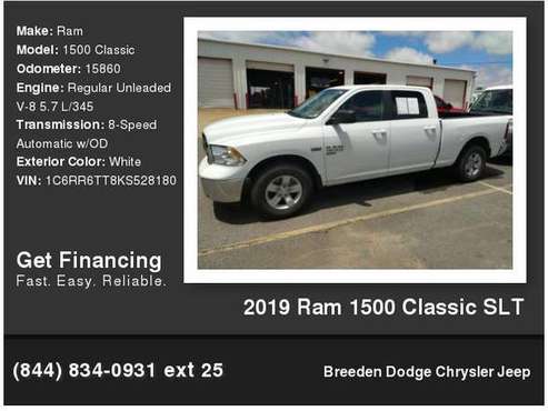 2019 Ram 1500 Classic Slt for sale in fort smith, AR