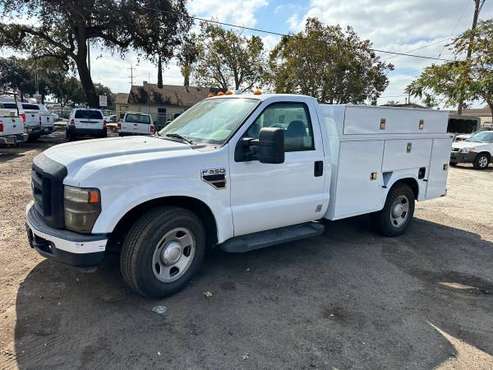 2008 Ford F-350 utility bed service truck with ladder rack - cars & for sale in Lodi , CA