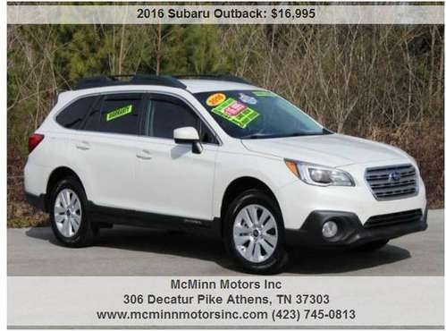 2016 Subaru Outback 2 5i Premium AWD - One Owner TN Vehicle! Like for sale in Athens, TN