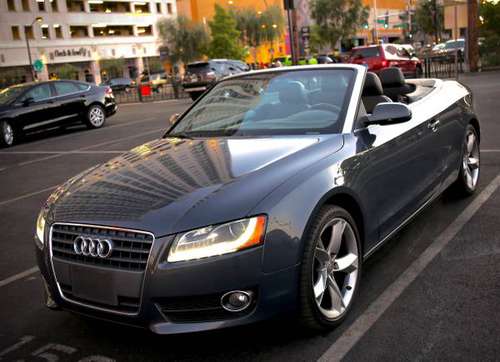 Beautiful grey metallic 2010 Audi A5 Turbo convertible, clean title for sale in Las Vegas, NV