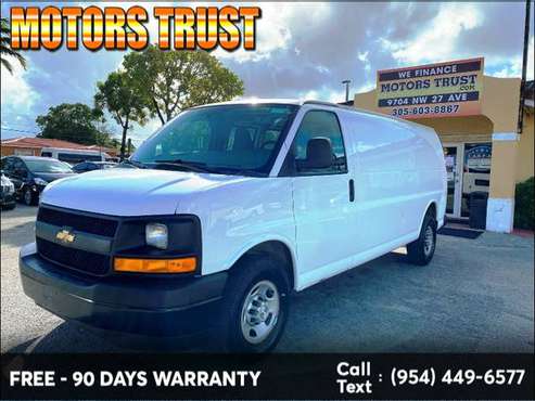 2017 Chevrolet Express Cargo Van RWD 3500 Extended 155" 90 Days Car... for sale in Miami, FL