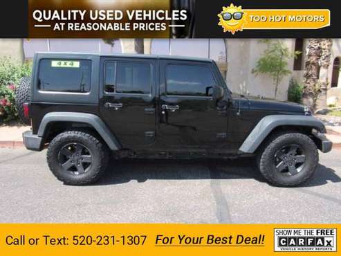 2016 Jeep Wrangler Unlimited Unlimited Sport suv Black Clearcoat for sale in Tucson, AZ