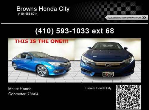 2018 Honda Civic EXT - - by dealer - vehicle for sale in Glen Burnie, MD