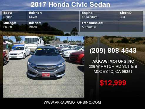 2017 Honda Civic Sedan LX CVT for sale in Modesto, CA