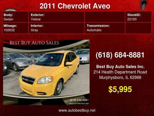 2011 Chevrolet Aveo LT 4dr Sedan w/1LT Call for Steve or Dean - cars for sale in Murphysboro, IL
