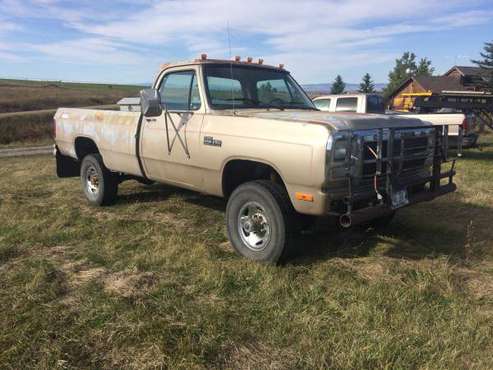 1992 W250 Dodge Cummins 4x4 for sale in Bozeman, MT