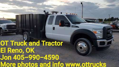 2014 Ford F-450 2wd Ext Cab 11ft Landscape Flatbed 6.8L Gas F450 Super for sale in Oklahoma City, OK