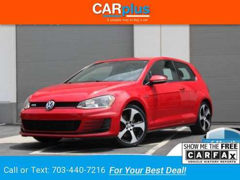 2015 VW Volkswagen Golf GTI S hatchback Tornado Red for sale in CHANTILLY, District Of Columbia