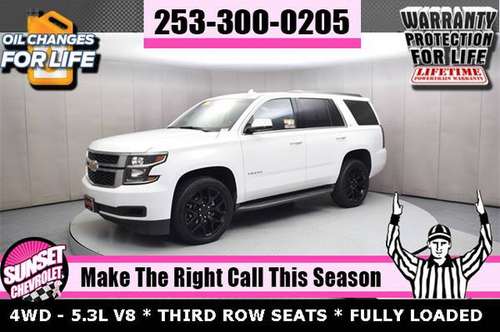 2018 Chevrolet Tahoe LT 4WD SUV 4X4 THIRD ROW, HEATED SEATS BACKUP CAM for sale in Sumner, WA