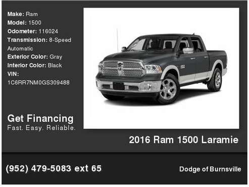 2016 Ram 1500 Laramie 1, 000 Down Deliver s! - - by for sale in Burnsville, MN