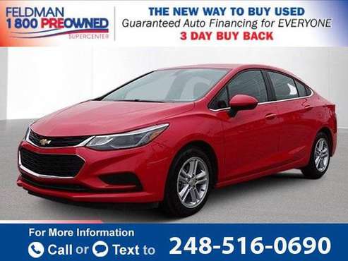 2016 Chevy *Chevrolet* *Cruze* LT sedan Red Hot for sale in Waterford Township, MI