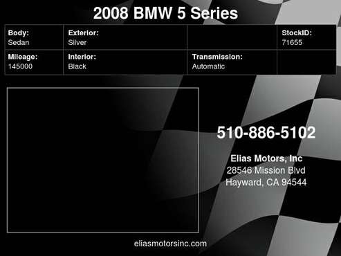 2008 BMW 5 Series 535i 4dr Sedan Luxury - - by dealer for sale in Hayward, CA