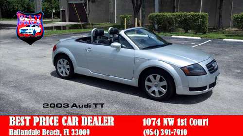 2003 AUDI TT COUPE CONVERTIBLE**70k MILE**BAD CREDIT APROVD + LOW PAYM for sale in HALLANDALE BEACH, FL