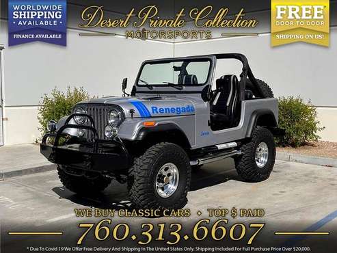 1977 Jeep CJ7 Only 72 Miles over 400 Hours into work Frame off for sale in Palm Desert, UT