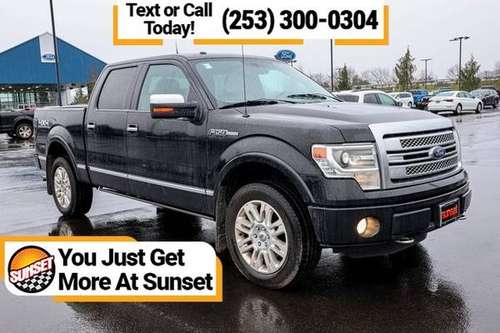 2014 Ford F-150 4x4 4WD F150 Truck Crew cab Platinum SuperCrew for sale in Sumner, WA