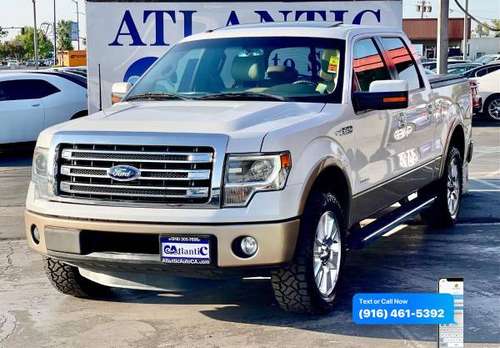 2013 Ford F-150 F150 F 150 Lariat 4x2 4dr SuperCrew Styleside 5 5 for sale in Sacramento , CA