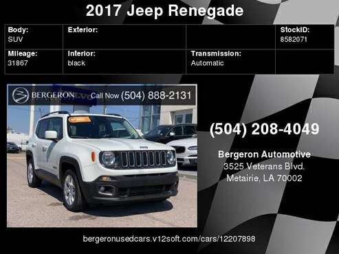 2017 Jeep Renegade Latitude for sale in Metairie, LA