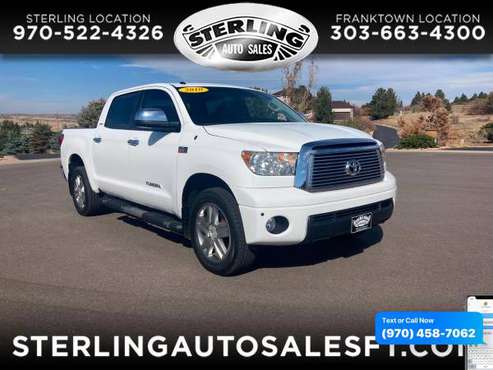 2010 Toyota Tundra 4WD Truck CrewMax 5.7L FFV V8 6-Spd AT LTD (Natl)... for sale in Sterling, CO
