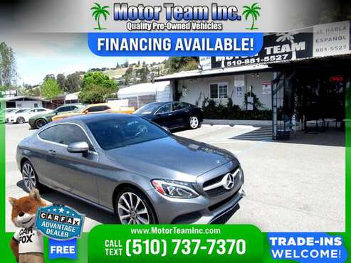 485/mo - 2018 Mercedes-Benz CClass C Class C-Class C 300 Coupe for sale in Hayward, CA