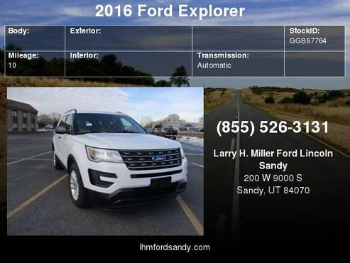 2016 Ford Explorer Schedule a test drive today! for sale in Sandy, UT