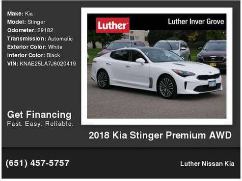 2018 Kia Stinger Premium AWD for sale in Inver Grove Heights, MN