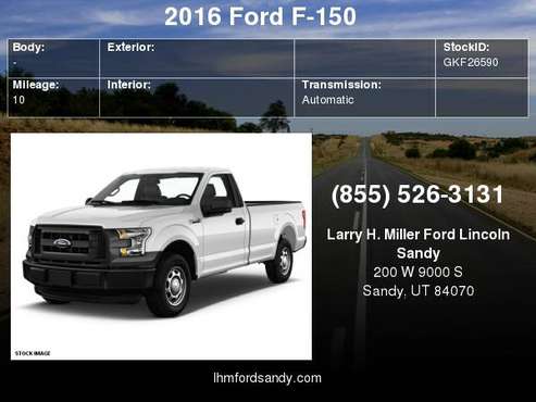 2016 Ford F-150 Schedule a test drive today! for sale in Sandy, UT