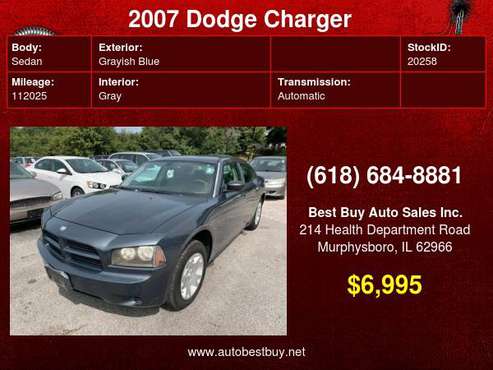 2007 Dodge Charger Base 4dr Sedan Call for Steve or Dean - cars &... for sale in Murphysboro, IL