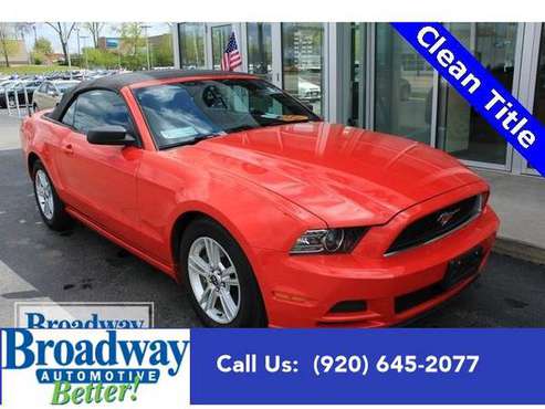 2013 Ford Mustang convertible V6 - Ford Red - - by for sale in Green Bay, WI