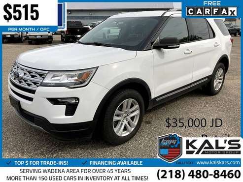 515/mo - 2019 Ford Explorer XLT AWDSUV - - by dealer for sale in Wadena, MN