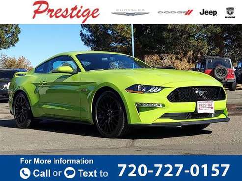 2020 Ford Mustang GT coupe Grabber Lime - cars & trucks - by dealer... for sale in Longmont, CO