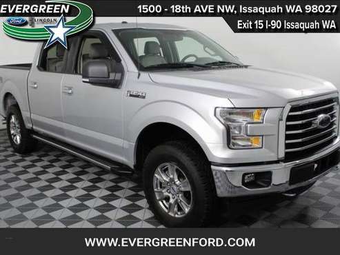 2015 Ford F150 XLT pickup Silver for sale in Issaquah, WA