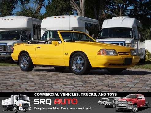 1993 Ford Mustang 2dr Convertible LX 5 0L Yellow - cars & for sale in Bradenton, FL