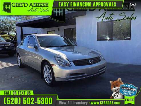 2004 Infiniti G35 for $4,299 or $66 per month! - cars & trucks - by... for sale in Tucson, AZ