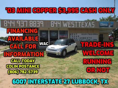 2003 MINI COOPER for sale in Lubbock, TX