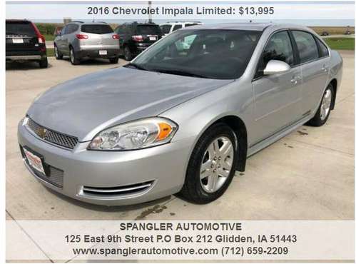 2016 CHEVY IMPALA LIMITED LT*MOONROOF*57K MILES*REMOTE START*SHARP!! for sale in Glidden, IA