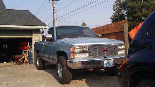 1992 Chevy Silverado single cab 4x4 for sale for sale in Bend, OR