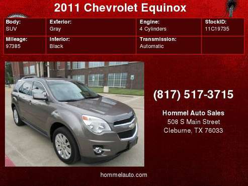 2011 Chevrolet Equinox FWD 4dr 2LT for sale in Cleburne, TX