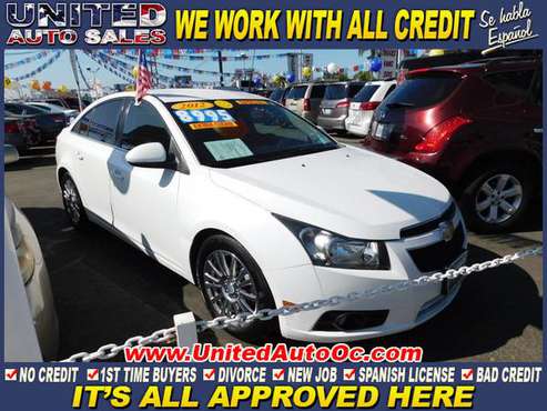2012 Chevrolet Chevy Cruze Eco - cars & trucks - by dealer - vehicle... for sale in midway city, CA