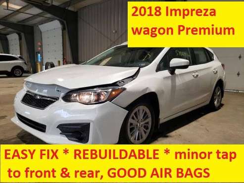 2018 Subaru Impreza wagon EASY FIX GOOD AIR BAGS Rebuildable - cars for sale in Fenelton, PA