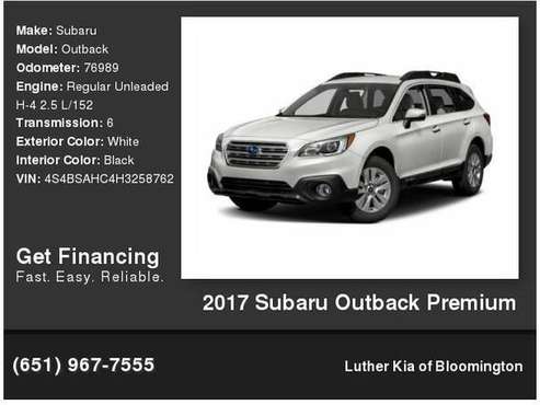2017 Subaru Outback Premium - - by dealer - vehicle for sale in Bloomington, MN