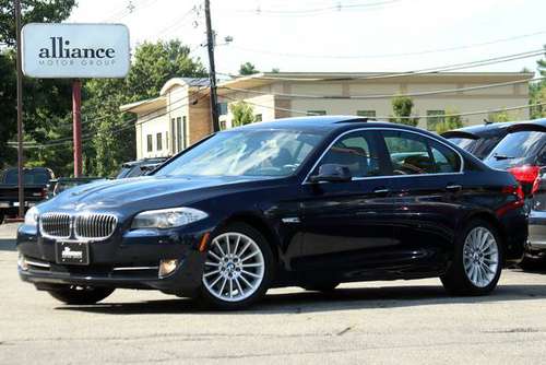 Blue 2013 BMW 535i xDrive - xenon, moonroof, brown leather, we finance for sale in Middleton, MA